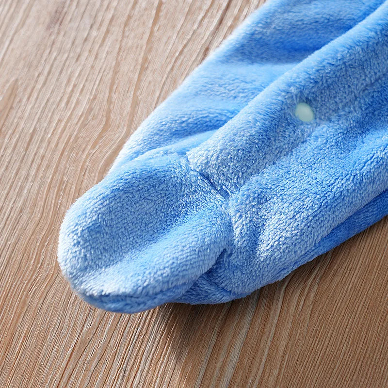 Macacão Bebê Inverno Dinossauro Azul com Pezinho detalhe 6 Raizza Kids
