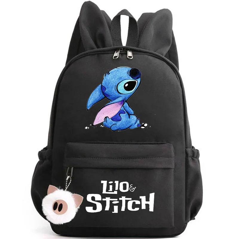 Mochila Escolar Stitch Espaçosa