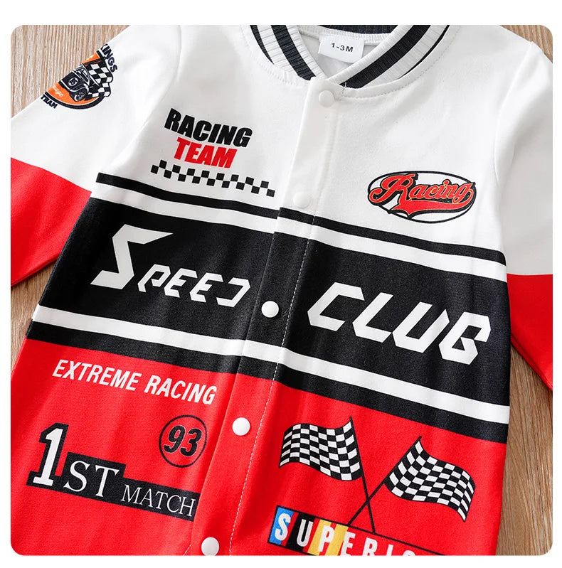Macacão Bebê Menino Motociclista Vermelho detalhe 10 Raizza Kids