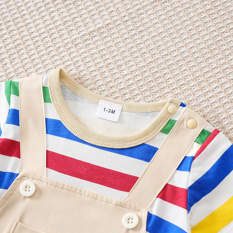Body Bebê Urso Arco-Íris com Bolso detalhe 3 Raizza Kids