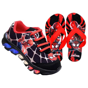 Tênis-Homem-Aranha-Led-Infantil-Masculino-Azul-Raizza-Kids