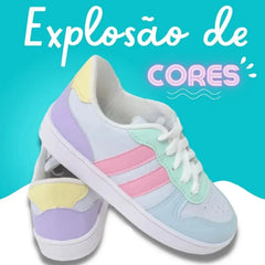 Tênis-Menina-Casual-Colorido-Multicolorido-Raizza-Kids