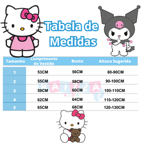 Vestido Infantil Hello Kitty Princess