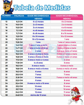 Tênis Patrulha Canina Meia Infantil