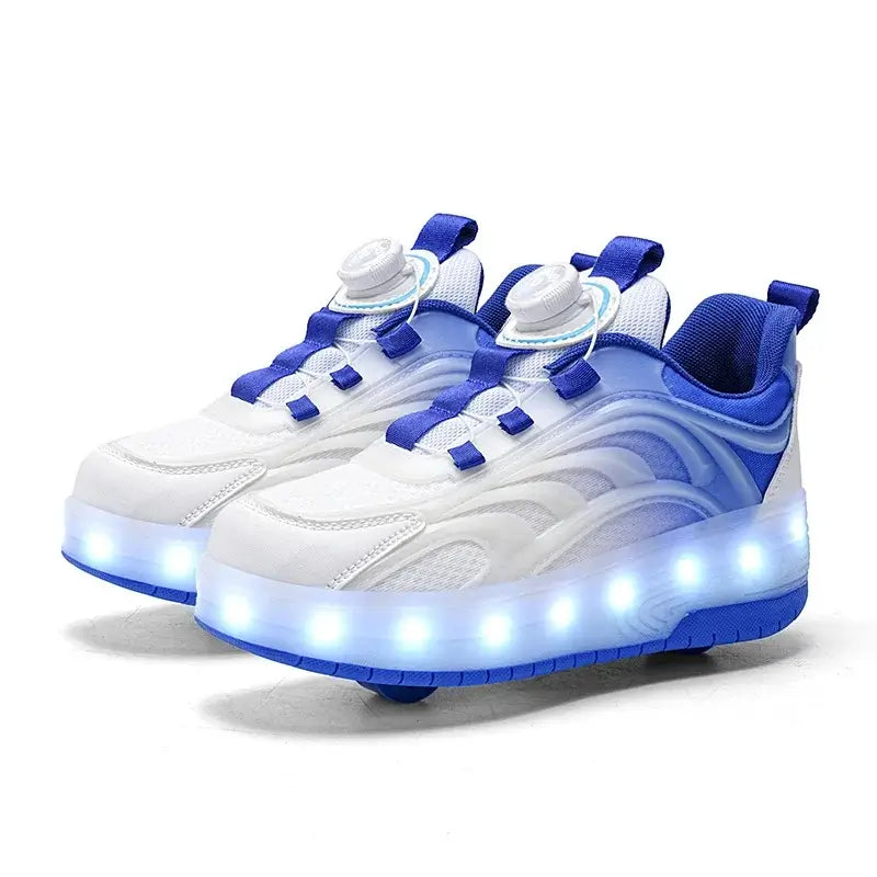 Tenis Infantil Feminino de Rodinha de Led  Rosa - Raizza Kids
