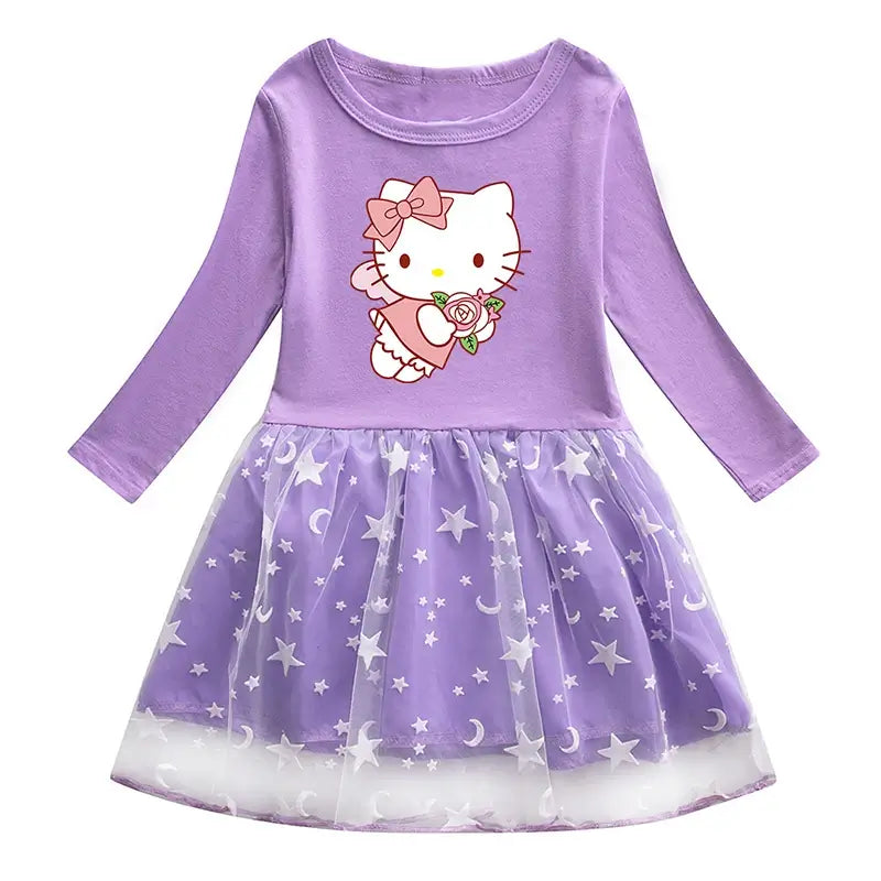 Vestido-Infantil-Hello-Kitty-Algodão-Poliéster-Raizza-Kids