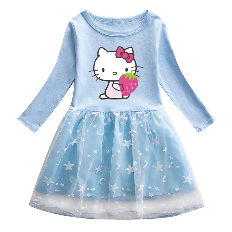 Vestido-Infantil-Hello-Kitty-Algodão-Poliéster-Raizza-Kids