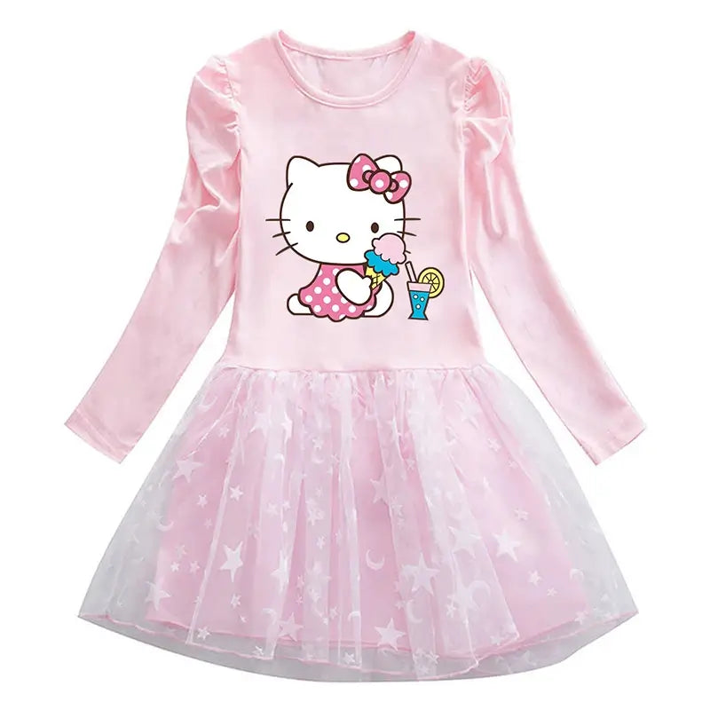 Vestido-Infantil-Hello-Kitty-Algodão-Poliéster-Raizza-Kids