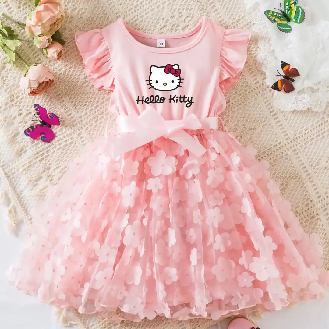 Vestido-Infantil-Hello-Kitty-Florido-Estilo-Raizza-Kids