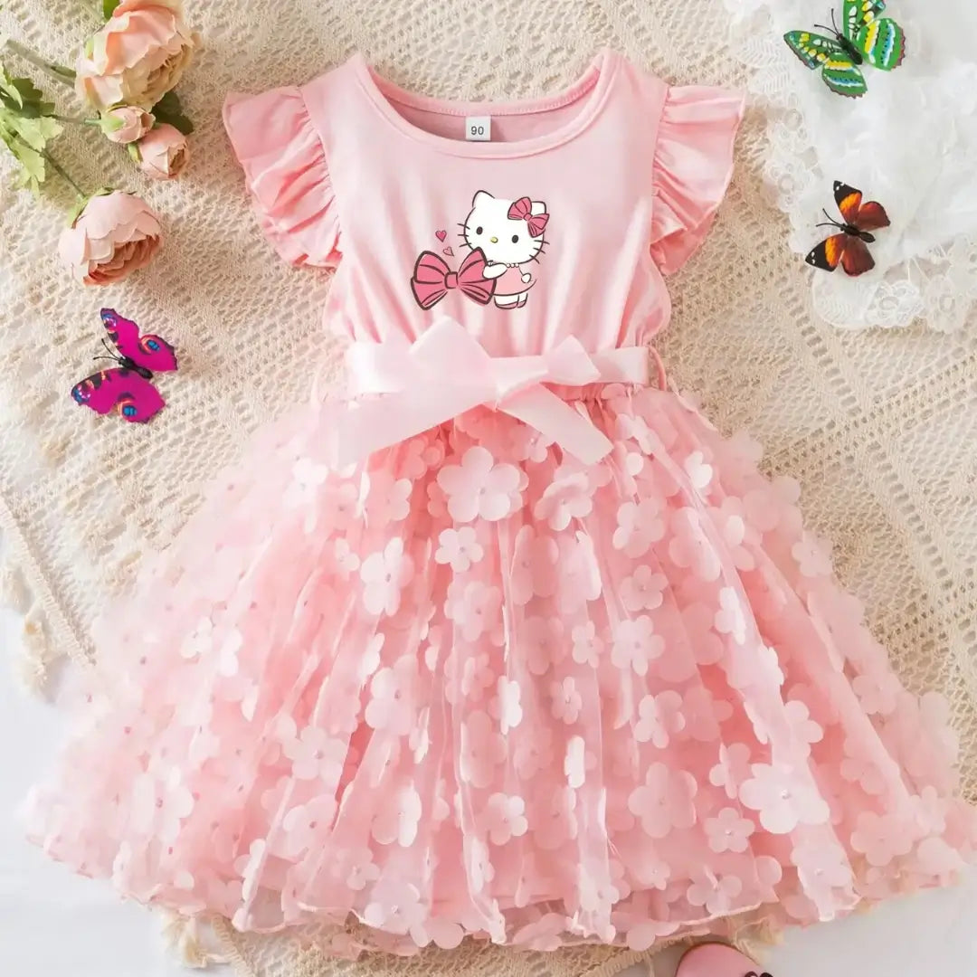 Vestido-Infantil-Hello-Kitty-Florido-Estilo-Raizza-Kids