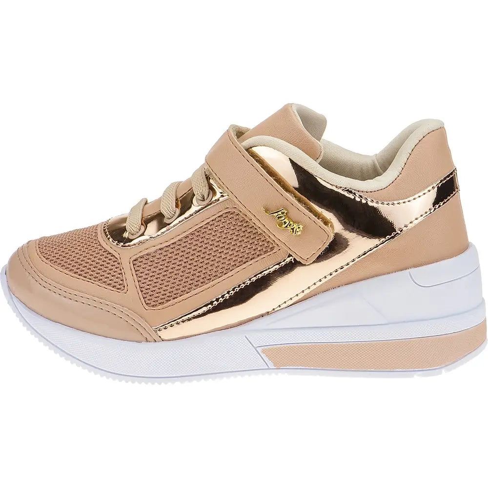 Tênis Infantil Feminino Casual Confort Moda Blogueira Dourado - Raizza