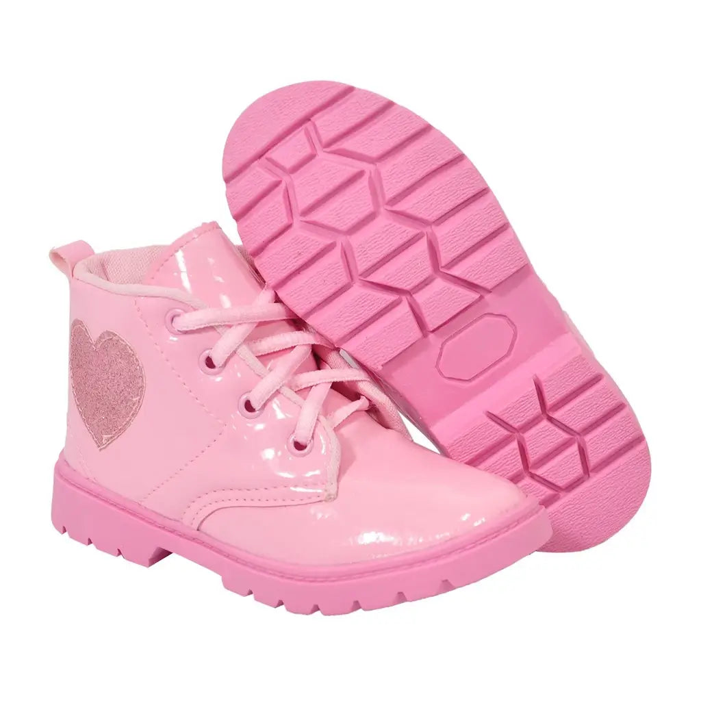 Bota-Infantil-Feminina-de-Coração-Rosa-Raizza-Kids