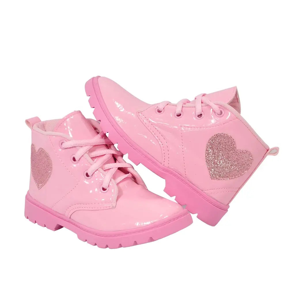 Bota-Infantil-Feminina-de-Coração-Rosa-Raizza-Kids