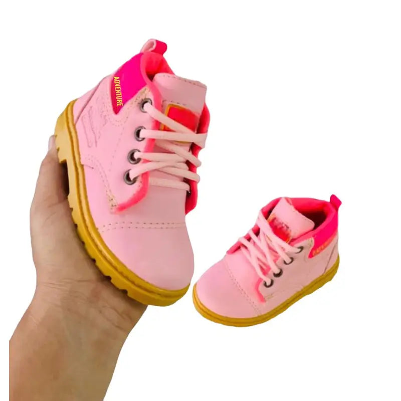 Bota-Infantil-Masculina-Adventure-Rosa-Raizza-Kids