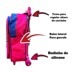 Kit Mochila Infantil Escolar Patrulha Canina Menina - Raizza