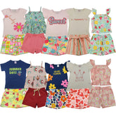 Kit 5 Blusas e 5 Shorts Infantil Roupa Infantil Feminina Verão  - Raizza