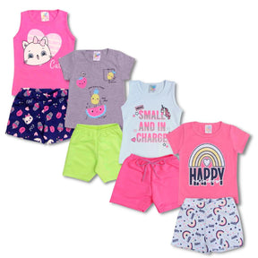 Kit 12 Peças Roupa Infantil Menina Verão Conjunto Criança Feminino - Raizza