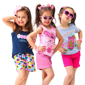 Kit 12 Peças Roupa Infantil Menina Verão Conjunto Criança Feminino - Raizza