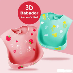 Babador de Silicone Para Bebê Impermeável