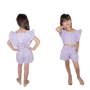 Conjunto Linho Infantil Moda Blogueirinha