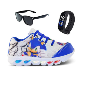 Tênis-Infantil-Masculino-Sonic-de-Led-Azul-Raizza-Kids