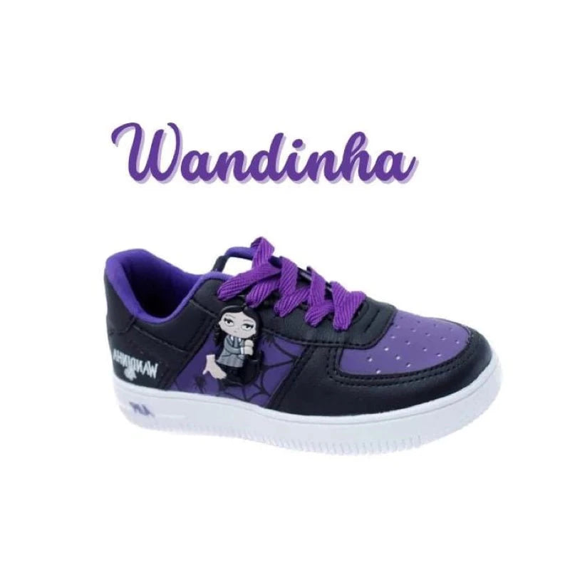 Tênis-Menina-Wandinha-Confortável-Roxo-Raizza-Kids