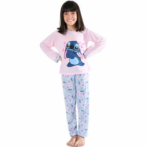 Pijama-Infantil-Feminino-Stitch-Confortável-de-Personagens-Raizza-Kids