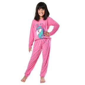 Pijama-Infantil-Feminino-Unicornio-Confortável-de-Personagens-Raizza-Kids