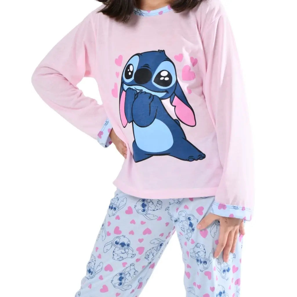 Pijama-Infantil-Feminino-Stitch-Confortável-de-Personagens-Raizza-Kids