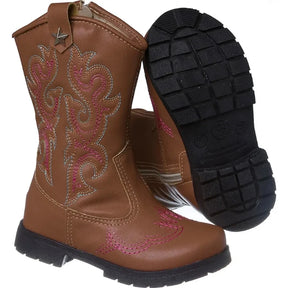 Bota-Texana-Infantil-Feminina-Country-Luxury-Marrom-Raizza-Kids