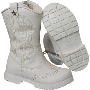 Bota-Texana-Infantil-Feminina-Country-Luxury-Off-White-Raizza-Kids