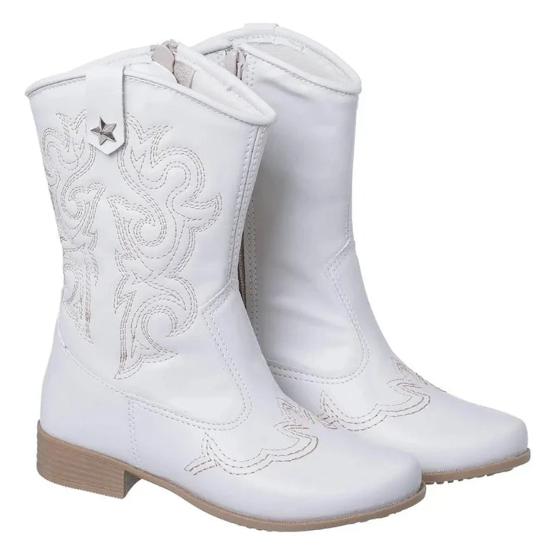 Bota-Texana-Infantil-Feminina-Country-Luxury-Off-White-Raizza-Kids