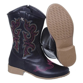 Bota-Texana-Infantil-Feminina-Country-Luxury-Preto-Raizza-Kids