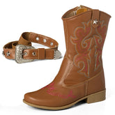 Bota-Texana-Infantil-Rodeio-com-Cinto-Fashion-Marrom-Raizza-Kids