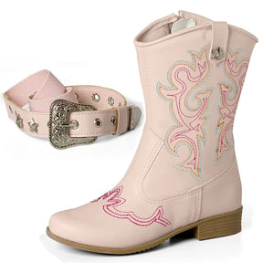 Bota-Texana-Infantil-Rodeio-com-Cinto-Fashion-Rosa-Raizza-Kids