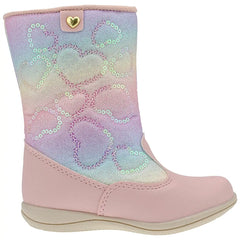 Bota-Infantil-Feminina-de-Couro-com-Coração-Colorida-Coraçãozinho-Raizza-Kids