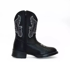 Bota-de-Couro-Infantil-Masculina-Texana-Rodeio-Country-Preto-Raizza-Kids