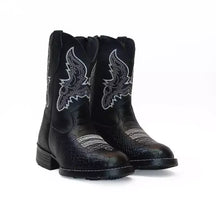 Bota-de-Couro-Infantil-Masculina-Texana-Rodeio-Country-Preto-Raizza-Kids