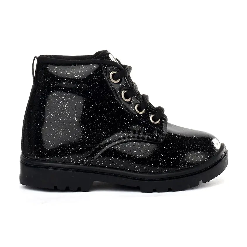 Bota-Coturno-Infantil-Feminina-Glitter-Preta-Raizza-Kids