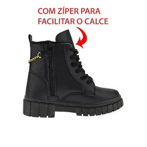 Bota-Infantil-Tratorada-com-Zíper-Preta-Raizza-Kids