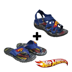 Sandália Chinelo e  Papete Infantil Hotwheels- Raizza