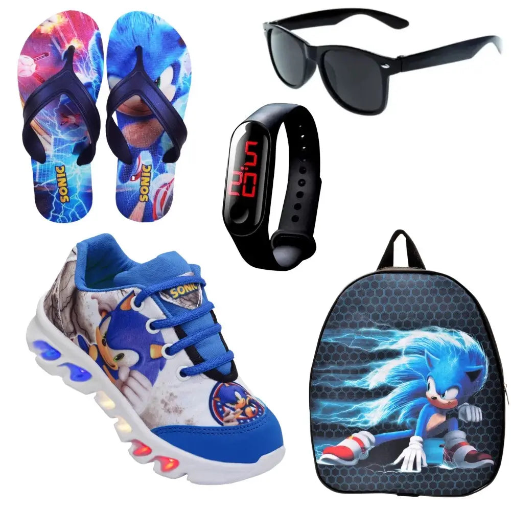 Tênis-Infantil-Masculino-Sonic-de-Led-Azul-Raizza-Kids