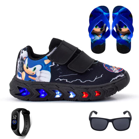 Tênis Infantil Masculino Sonic De Led