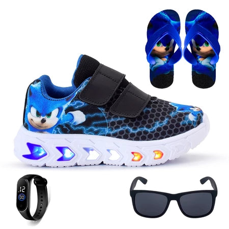 Tênis Infantil Masculino Sonic De Led